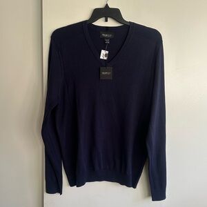 Kenneth Cole Men's Deep Blue V-Neck Sweater
